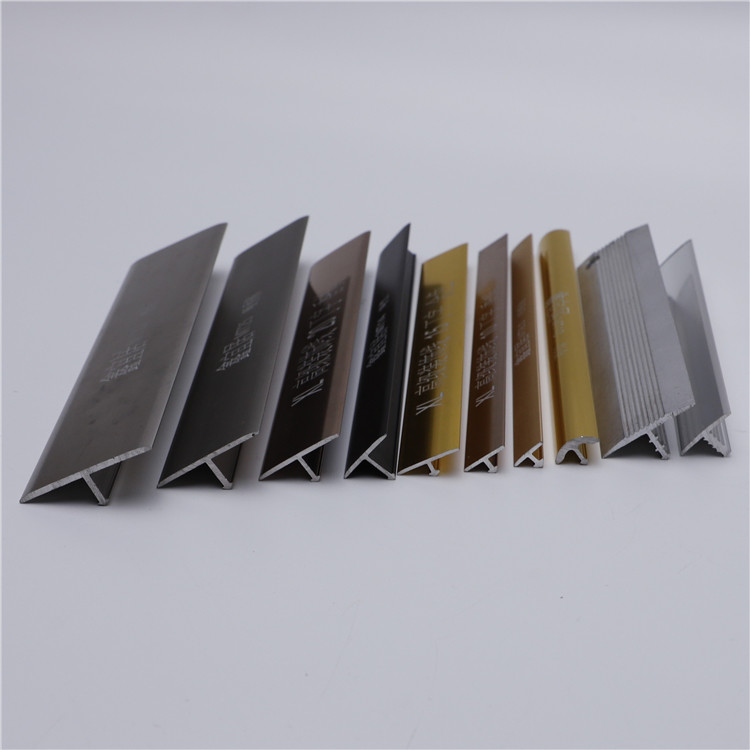 ISO9001 Aluminium Tile Trim 10mm Aluminium Square Edge Tile Trim