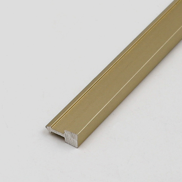 Aluminum Anodizing Gold Aluminium Square Edge Tile Trim T Shape