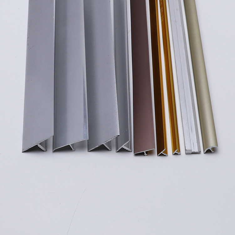 Aluminum Anodizing Gold Aluminium Square Edge Tile Trim T Shape